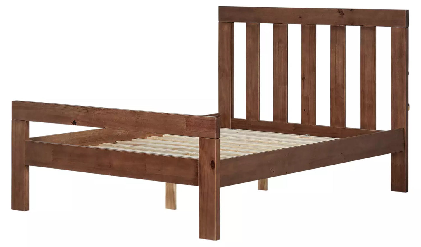 Assembled Chile Kingsize Wooden Bed Frame - Dark Stain